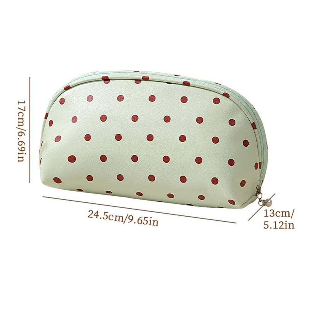Water-Resistant Underwear Storage Bag Divided Compartments Polka Dot Lingerie Organizer Case Zipper Closure Bra Storage Case
