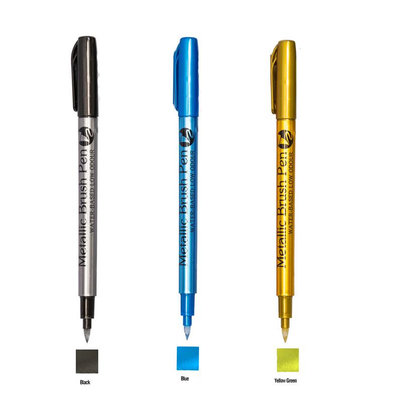 Color Metallic Markers Pen Paint Pens for Black Paper Glass Rock Painting Halloween Pumpkin Scrapbook Album