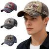 Vintage Bestickte Shark Trucker Cap Unisex Sport Dad Hat Retro Baseballkappe mit Aufnäher Verstellbar Lässig Kappe für Reisen