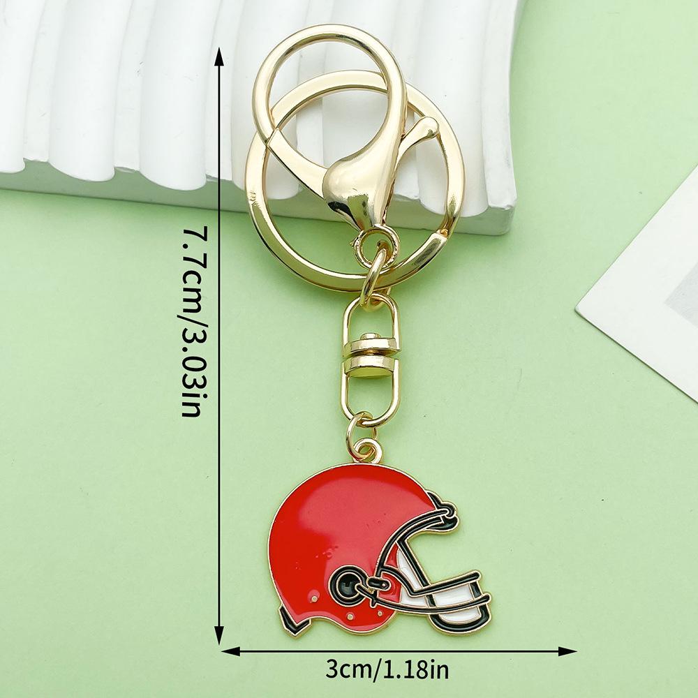 Creative Sports Keychain: PVC Rubber Football, Tennis, Basketball, Rugby Pendant - Small Gift