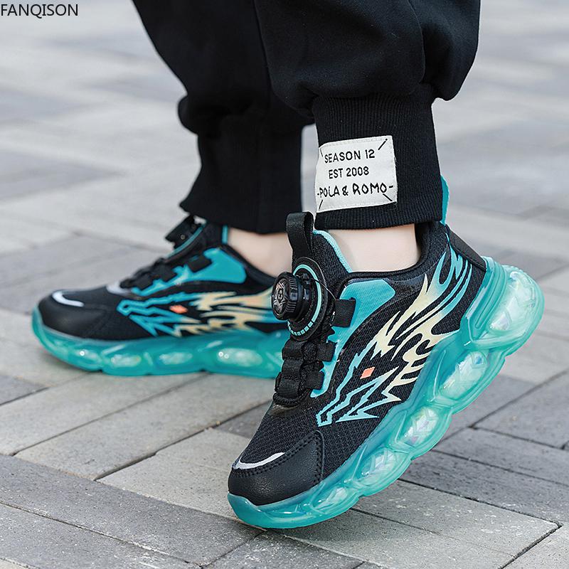 Весенне-осенняя детская дышащая сетчатая детская спортивная повседневная обувь — фото 20