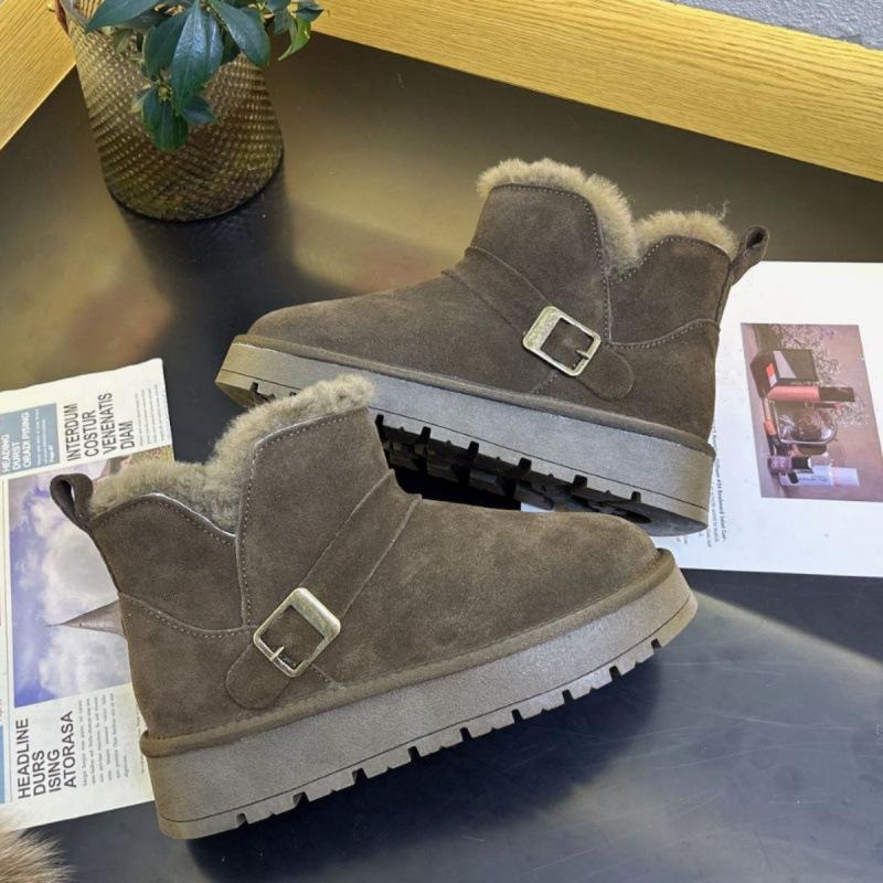 Thick-soled snow boots women's winter versatile warm piled thickened sleeve non-slip short boots