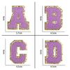 6Cm English Letter Towel Embroidery Patch Sticker Purple Letter Computer Embroidery Label Ironing Embroidery Chapter