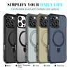 Wireless Charger Magnetic Protective Ring Holder Phone Case for IPhone 16E 16 15 13 12 Pro Max 14 Plus 11 XR Kickstand Cover