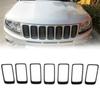 Gloss Black Front Grille Trim Ring Insert Trim For Jeep Grand Cherokee 2014-2016