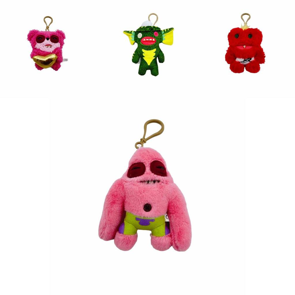 Portachiavi Peluche Mostro Fuggler Denti Grandi Con Imbottitura in Cotone PP Per Bambini e Collezionisti