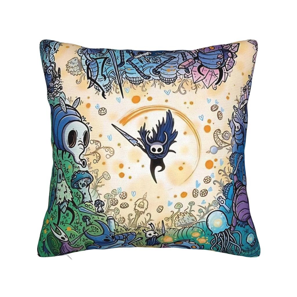 Hollow Knight Square Pillow Cases Indie Action Adventure Cushion Covers Customized Zipper Decorative Pillowcase for Living Room