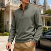 Outdoor Men Heavyweight Sweatshirts Pullover Half Zipper Hoodie Men Gym Autumn Winter Solid Warm Pull On Sweatshirt