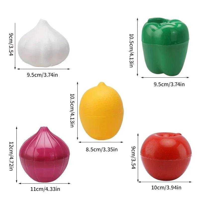Food Box Plastic Sealed Creative Organizer Crisper Vegetable Containers Onion Garlic Green Pepper Fresh Storage Kitchen Tool