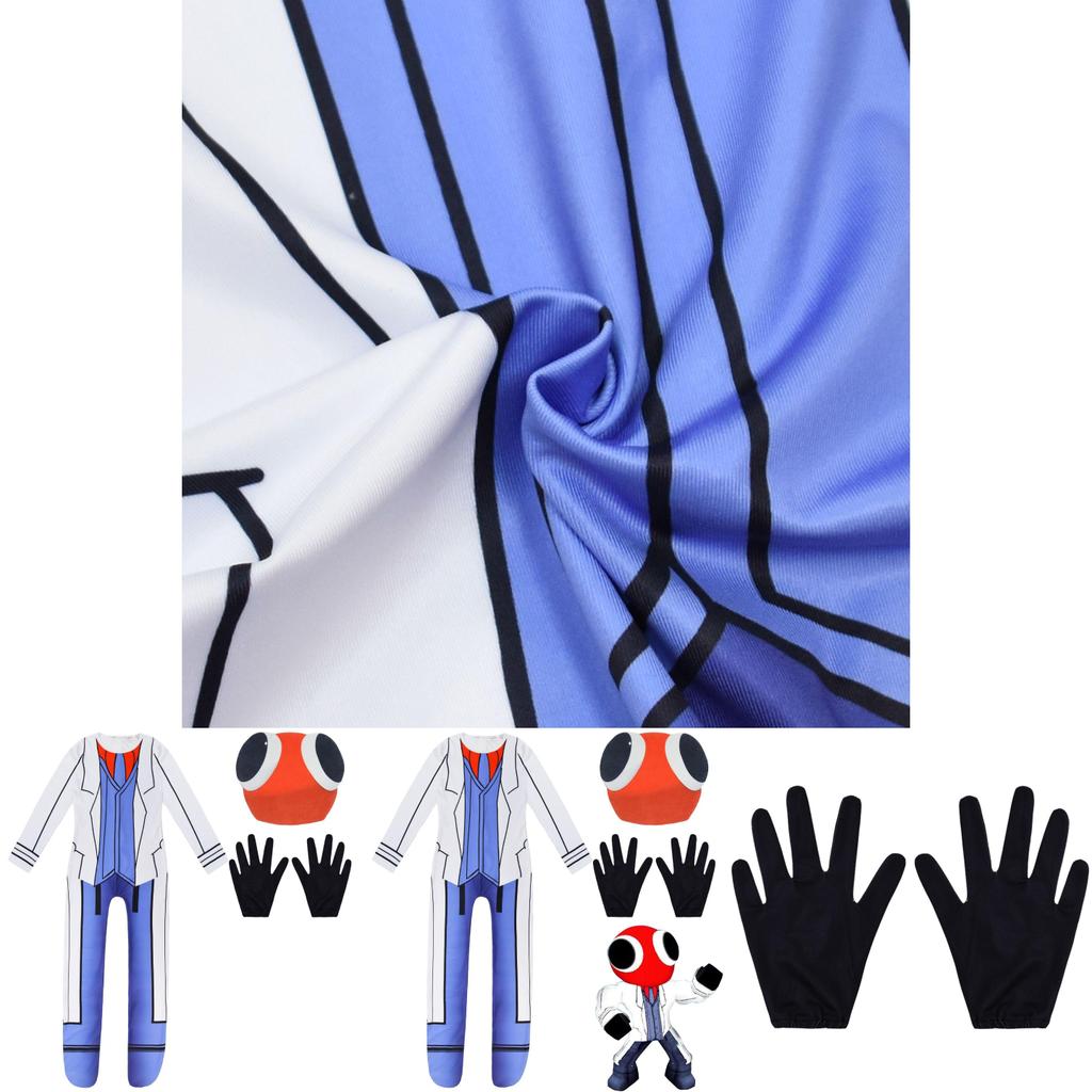 Breathable Roblox Rainbow Friends Ant Man Kid Halloween Jumpsuit Mask Cosplay Costume