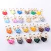2Pcs Love Heart Brick Keychain For Couples Friendship Women Men Jewelry Gift Keychains