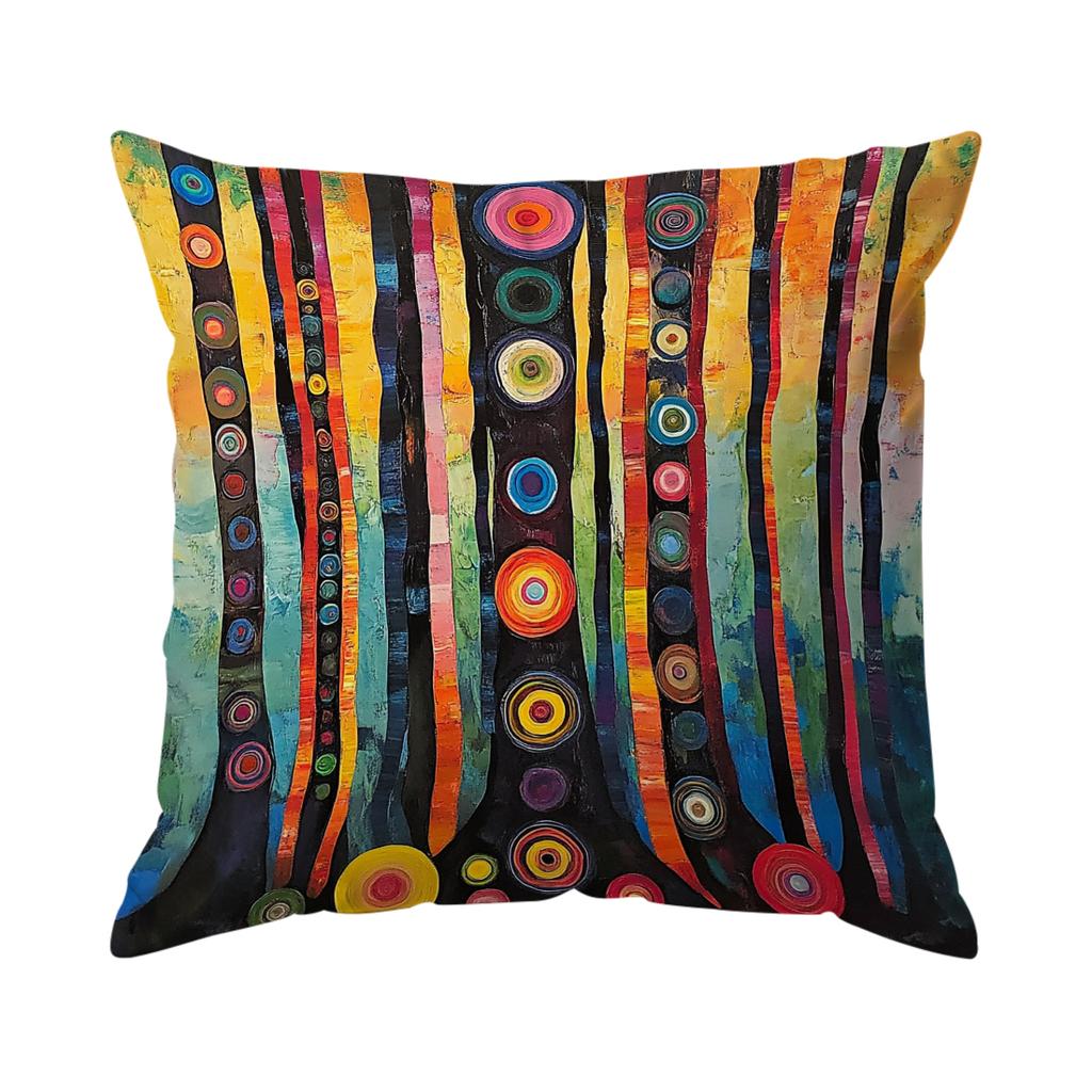 Abstract Flowers Cushion Pillowcase Printed Polyester 45X45Cm Throw Pillowcover Decorative Sofa Cushion Pillowslip Home Decor