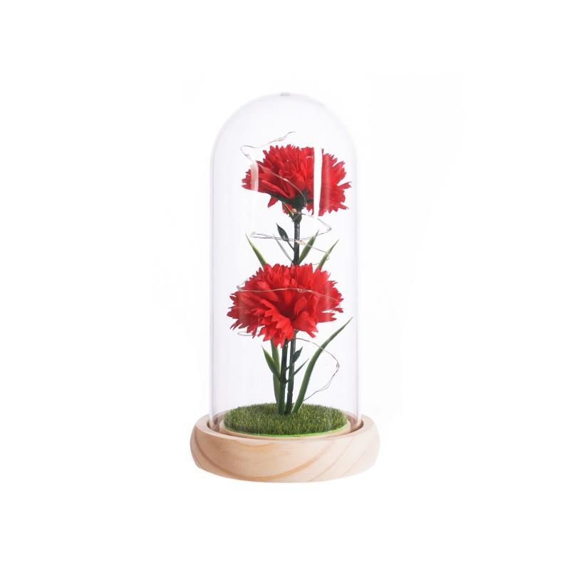 Carnation Ornament Mother's Day Valentine's Day Birthday Creative Soap Flower Ornament Night Light