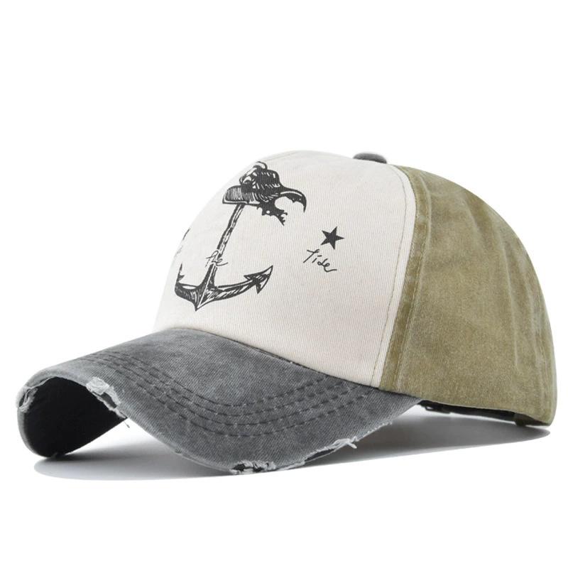 Spring and Autumn Couples Hats Cotton Baseball Hats for Men and Women Made Used Anchor Sun Hats Women Beach Gift Boating Yacht