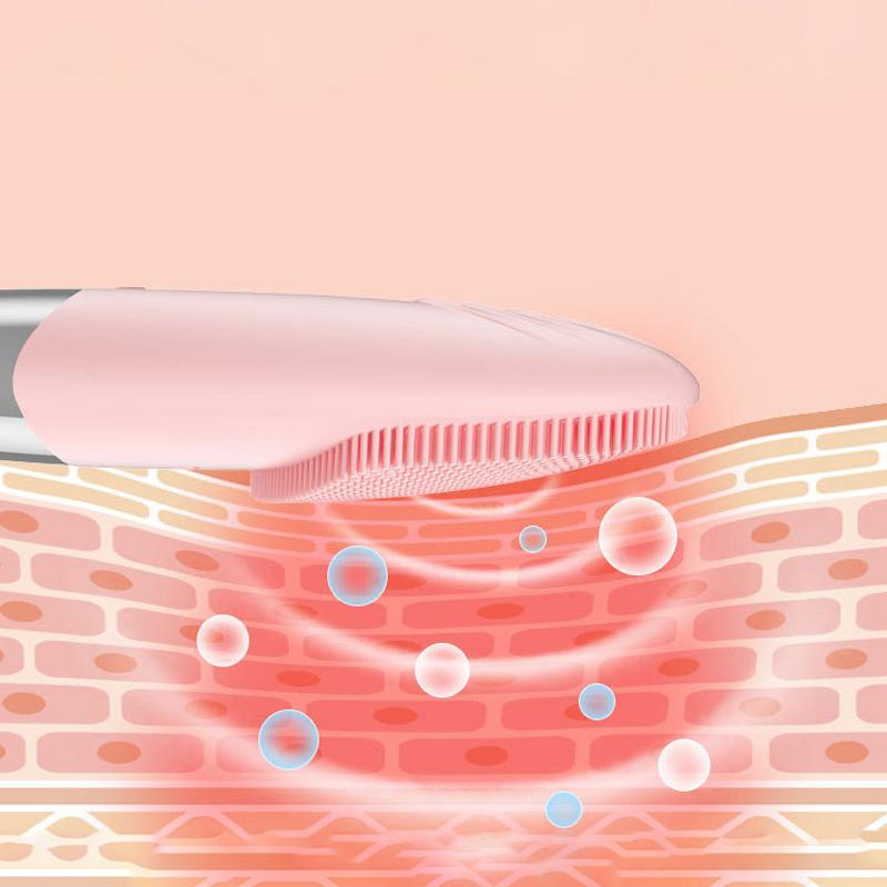 Portable Rechargeable Electric Clean the Face Silicone Face Cleansing Scrubber Facial Cleaning Brush