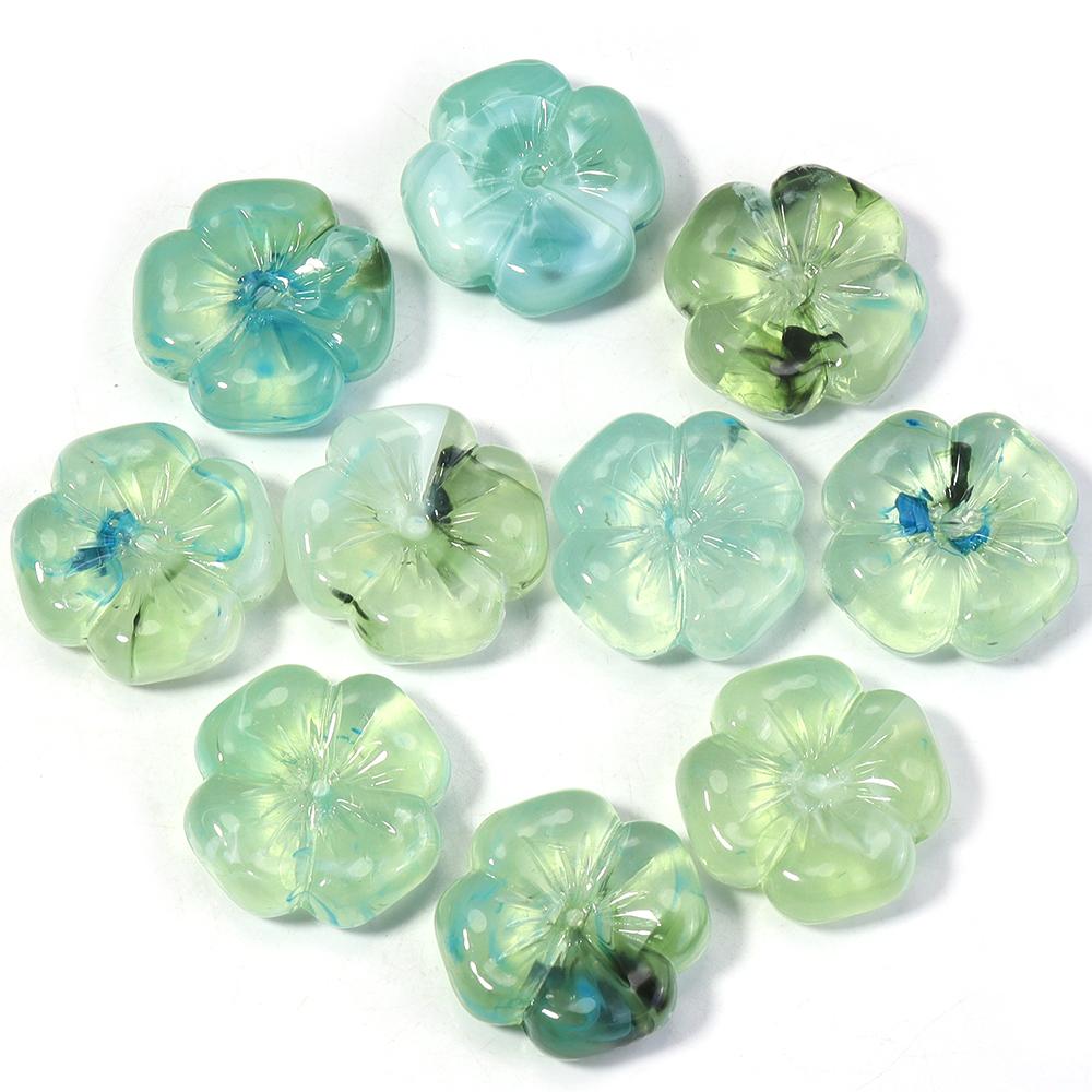 10pcs/lot Colorful Flower Acrylic Beads Four Petal Flower Beads Loose Spacer For Jewelry Making Bracelet Necklace Accessories