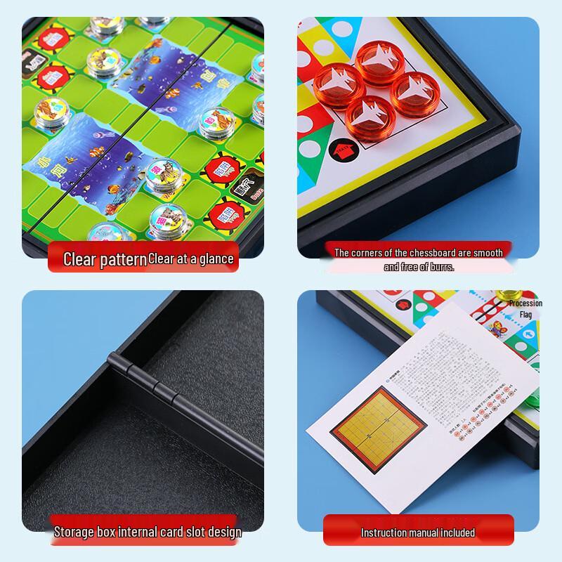 Multi-Game Magnetic Chess & Board Game Set