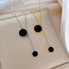 316L Stainless Steel circular pendant Necklace Women's girls new trend non-fading choker  wholesale