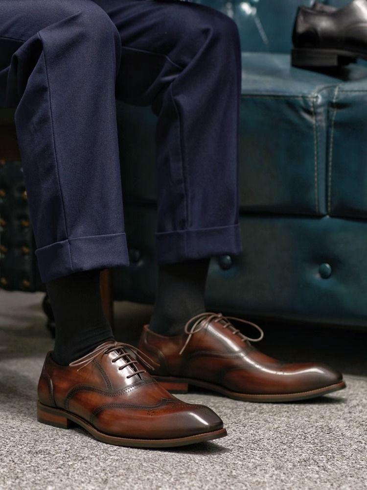 Nuove Scarpe Uomo in Pelle Business Formali da Lavoro Professionali Casual Belle per Matrimonio Sposo di Alta Gamma