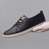 Fashion Genuine Leather Lace-up Fashion Sneakers Unisex Casual Skateboarding Shoes Memory Foam Insole Spring Comfortable Walking Shoes