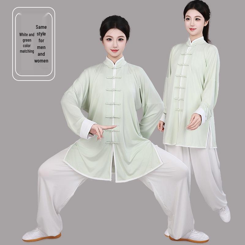 Unisex Tai Chi oblek z mléčného hedvábí - Jaro/Léto Ledové hedvábné tréninkové oblečení