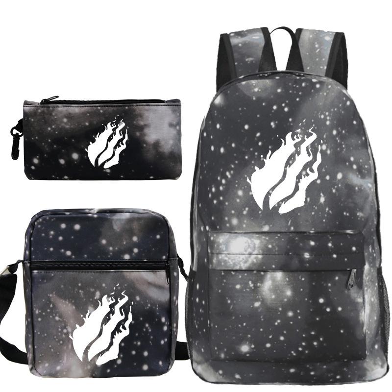 Backpack Casual Student Schoolbag Small Shoulder Bag Pencil Bag Three-piece Set