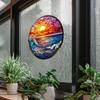 Fun-JD057 Colorful and Beautiful Sunset Home Glass Window Beautification and Decoration Electrostatic Window Sticker Without Adhesive