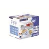 Luminarc set de 3 boites rectangles + couvercles pure box active transparent et bleu