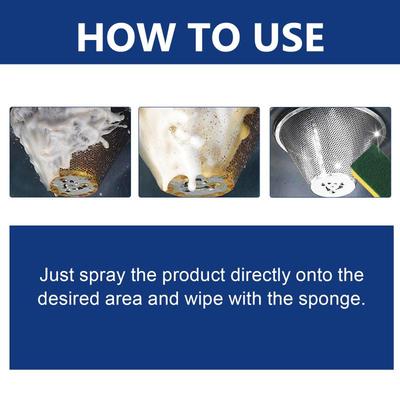 Jue-Fish Kitchen Heavy Oil Stain Foam Cleaner Remove Oil Stains For Range Hood Stove Exhaust Pipe Wall And Kitchen Utensils
