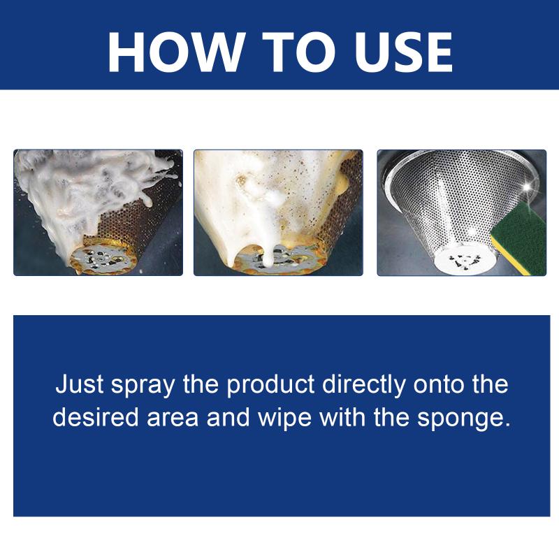 All Purpose Bubble Cleaner Kitchen Grease Grime Cleaner Cookware Heavy Oil Cleaning Rust Remover Multipurpose Oil Cleaning Foam