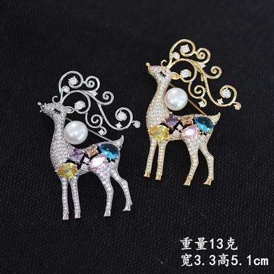 Forest Deer Brooch Female Corsage Elegant Versatile Small Animal Suit Pin Accessories