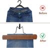 5-30PCS Wooden Pants Skirt Hangers Smooth Solid Wood Non Slip Jeans Slack Clamp Hangers Hair Extension Hangers with Swivel Hook