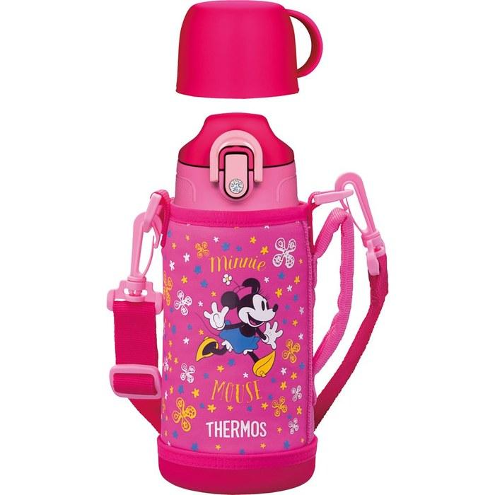 Thermos Vacuum Insulated 2-Way Bottle Disney Minnie 630ml/600ml Pink Flower FHO-600WFDS PFL