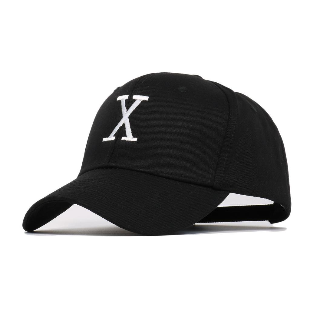 International Letter X Embroidered Cotton Baseball Cap - Trendy, Cool, Versatile & Breathable for Autumn/Winter