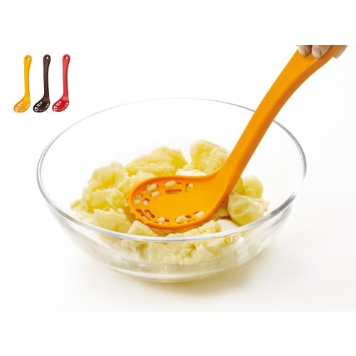 Myrna Crushing and Scooping Spoon Masher, Brown