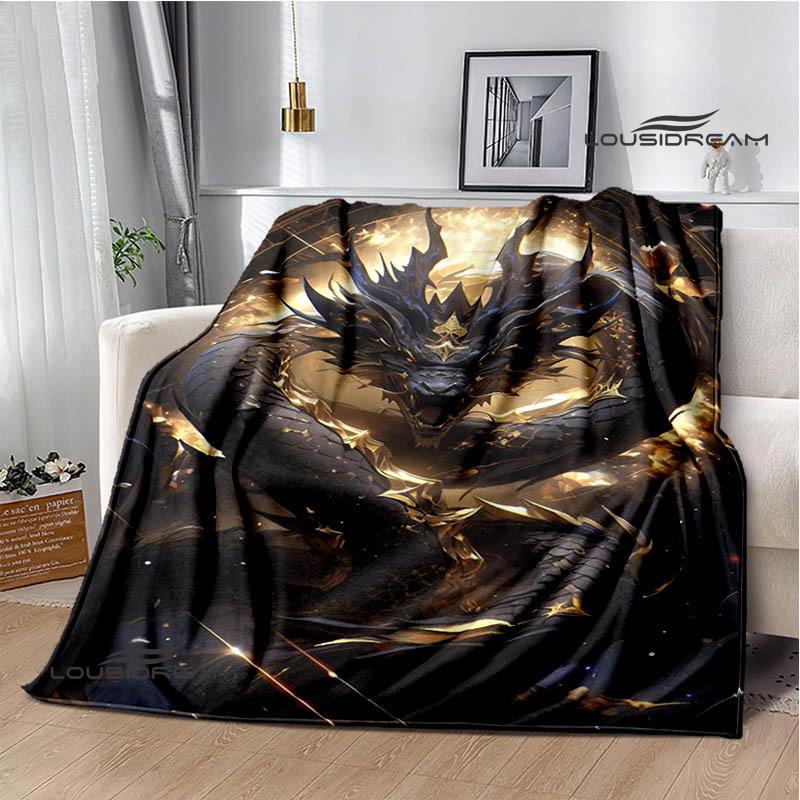 3D Retro dragon Printed blanket Flannel Warm blankets Soft and comfortable blanket bed linings cubre cama Birthday Gift