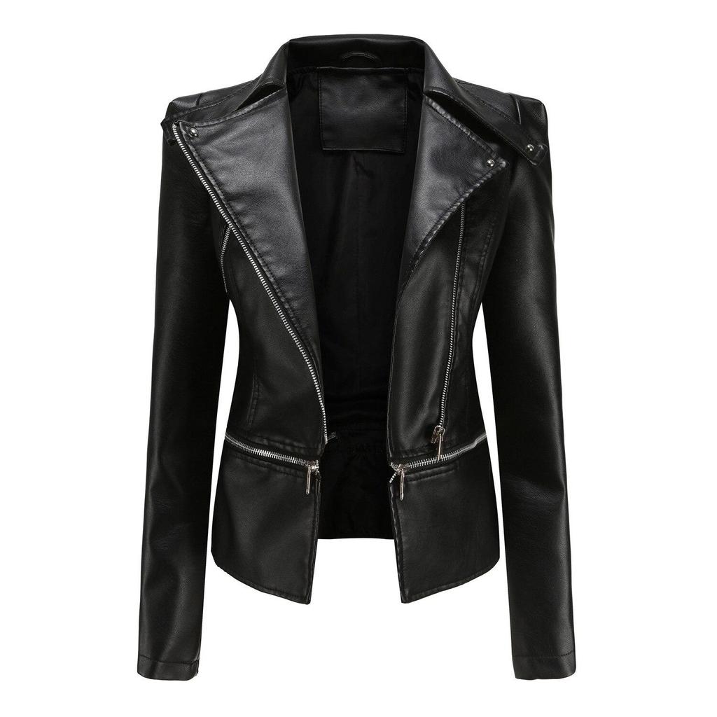 Spring And Autumn Leather Jacket Women's Fashion Casual Jacket