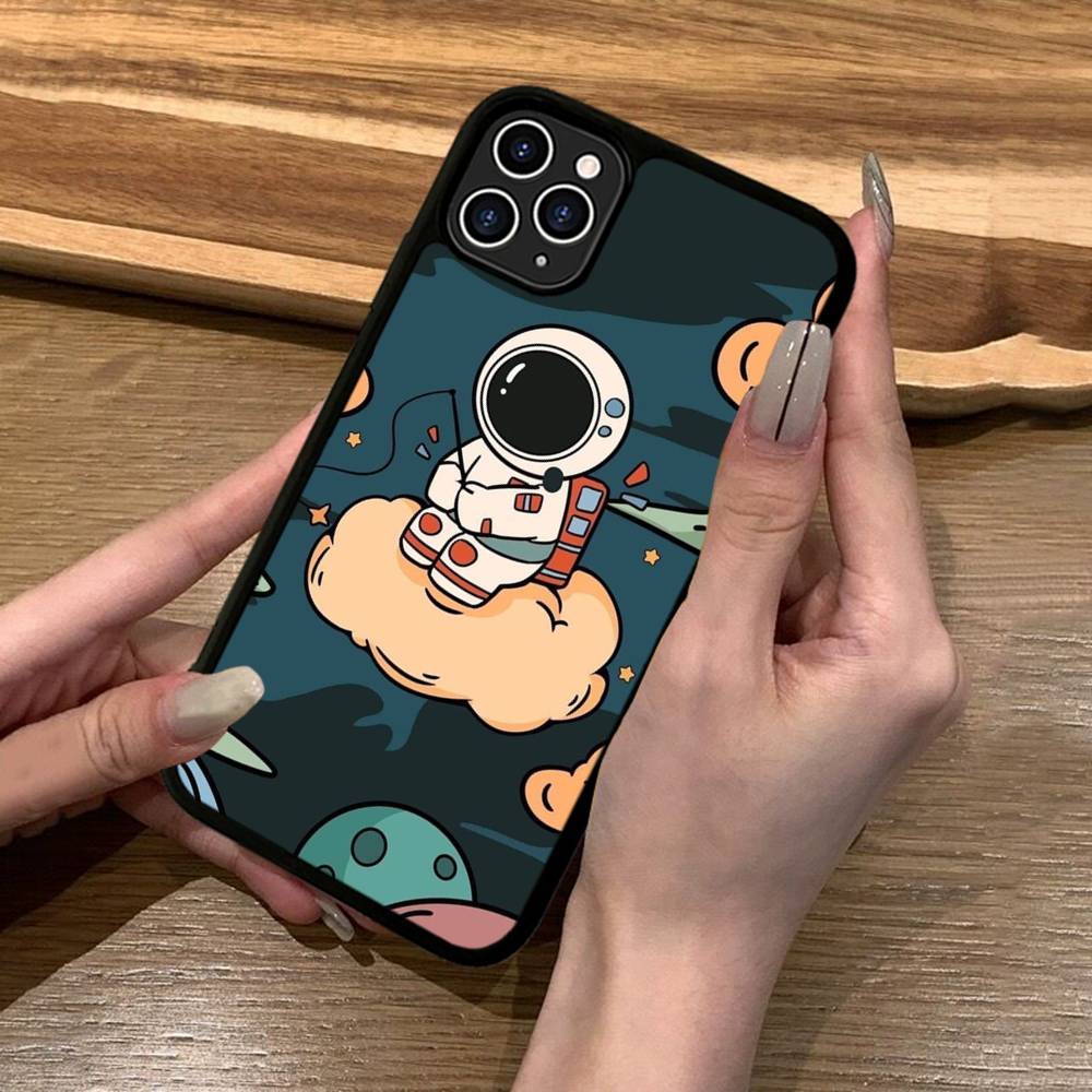 Cute Astronaut Phone Case Silicone PC+TPU For For IPhone 11 12 13 14 15 16 Plus Pro Max Cover