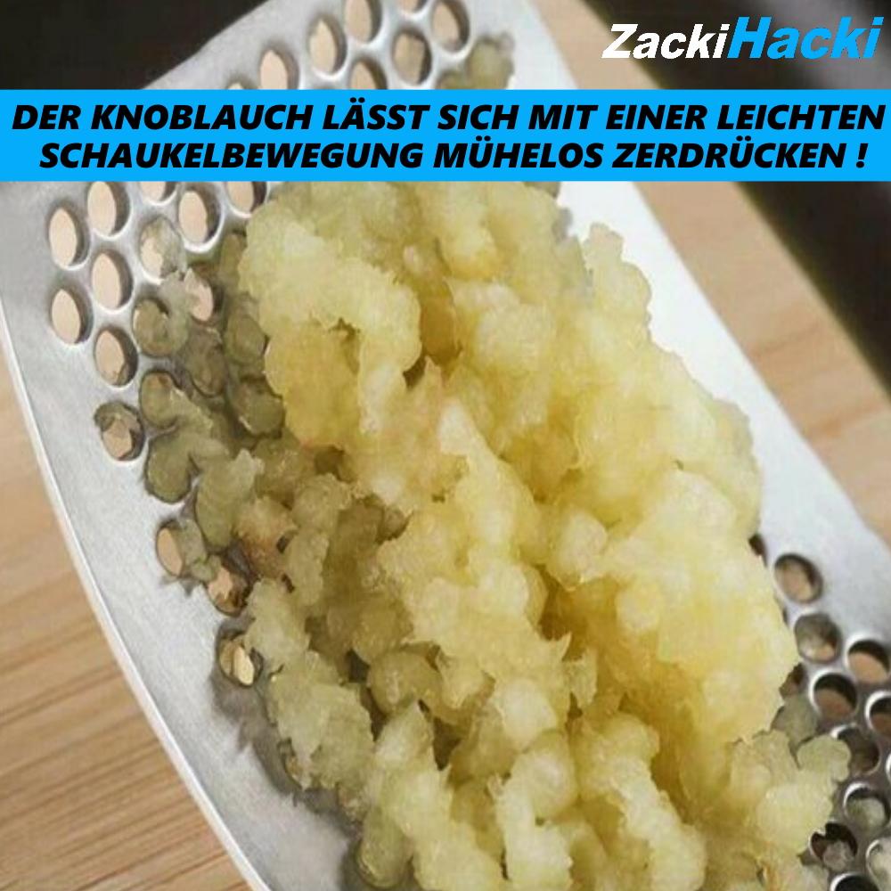 ZackiHacki Garlic Press Stainless Steel Garlic Cutter Ginger Garlic Crusher