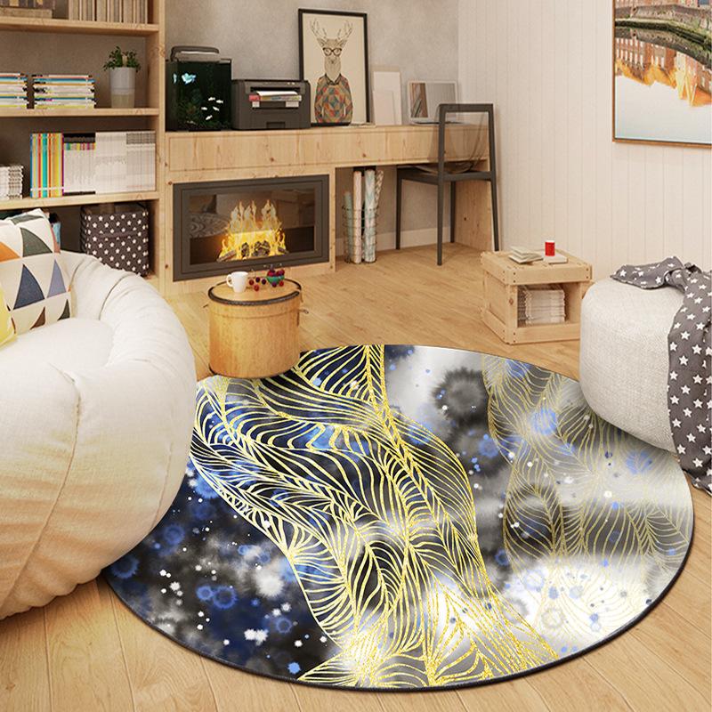Wohnzimmer Runder Teppich Geometrisch Abstrakt Couchtisch Sofa Teppich Zuhause Schlafzimmer Bettvorleger