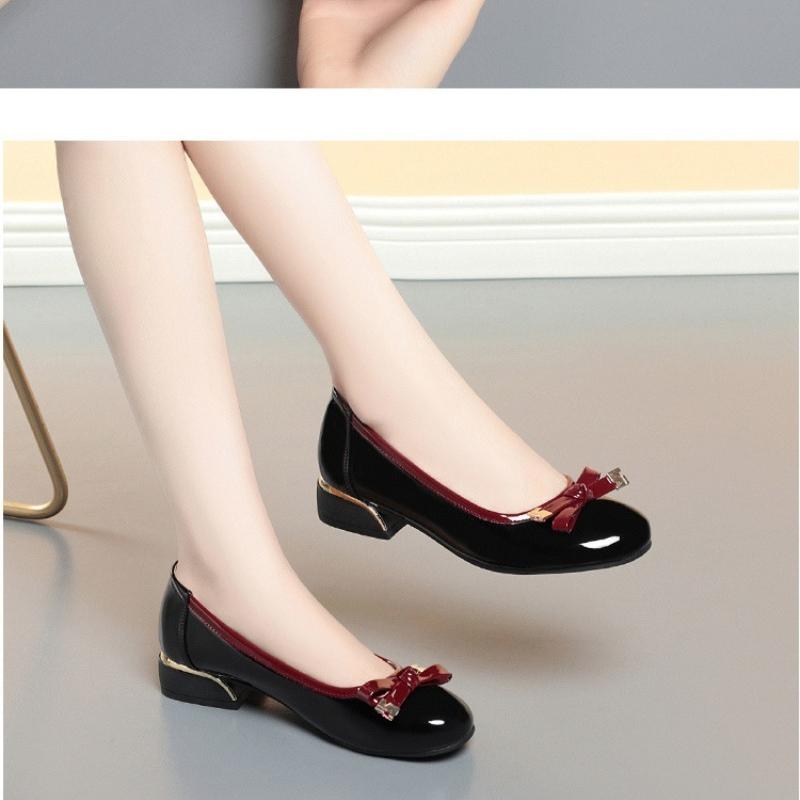 Fashion Women Fashion Bow Knot Slip On Round Toe Shoes Women Elegant Ballet Soft Leather Loafers 2025 Party Retro Black Soft Sole Shoes