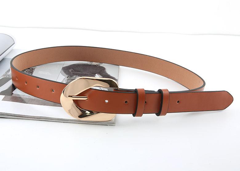 

Women Men Pu Leather Belt With Gold Pin Buckle For Casual Fashion Waist Accessories хаки