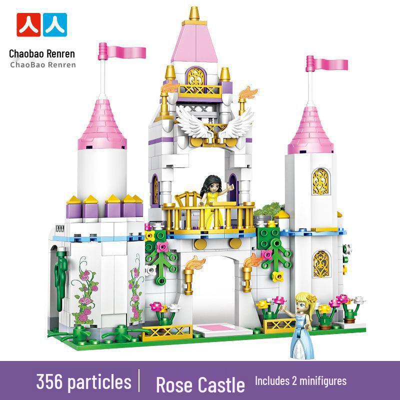 Princess Castle Carriage Puzzle: Snowy Building Blocks for Girls