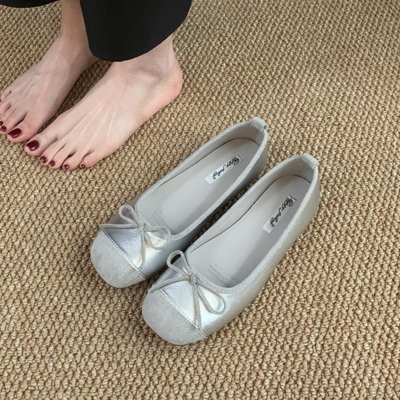 Fashion Bailamos Women Flats Fashion Round Toe Shallow Slip On Ladies Soft Ladies Mary Jane Ballerinas Flat Heel Casual Ballet Shooes