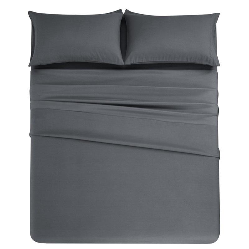 Four Piece Bed Sheet Set European And American Bedding Solid Color Simple And Elegant Bedding