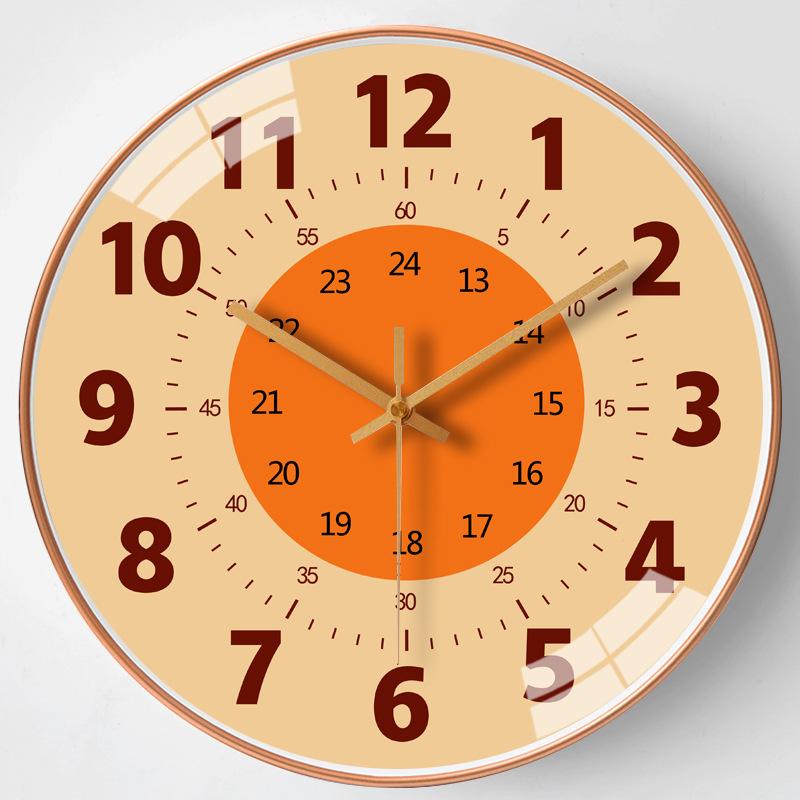 16-inch 40cm wall clock modern simple living room clock mute early education clock bedroom home quartz clock