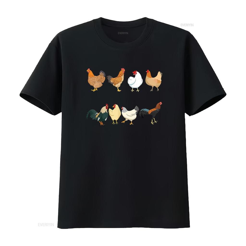 T-shirt Poulets Amateurs de Poulets Propriétaires Éleveurs s vintage Lavé mode Haut Pour le Quotidien Élégant homme Confortable