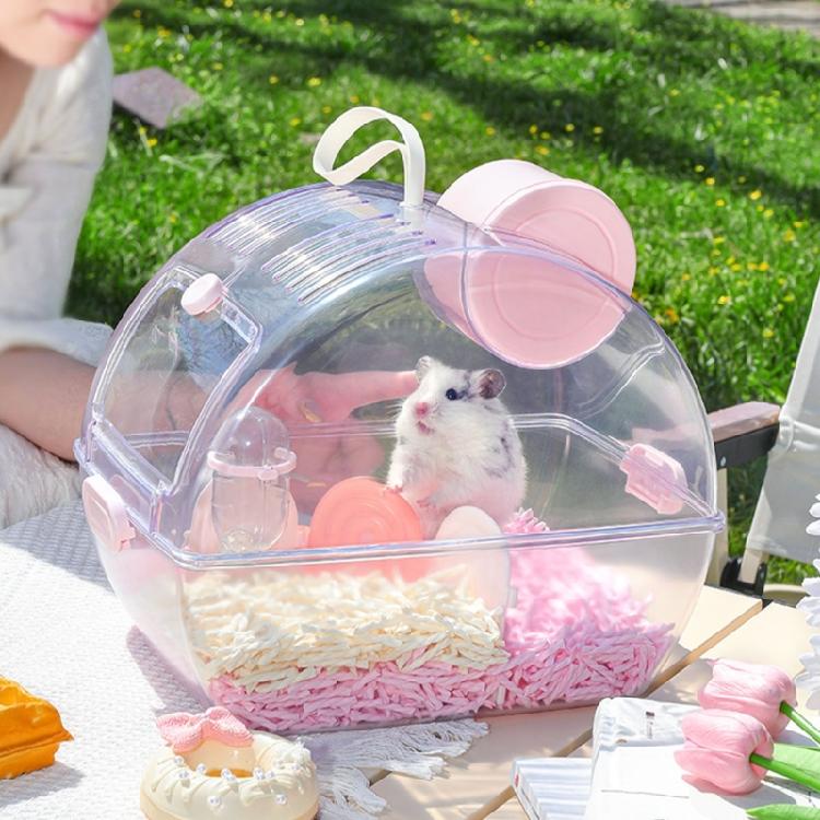 Small Animal Hamster Guinea Pigs Carriers with Water Dispenser for Travel