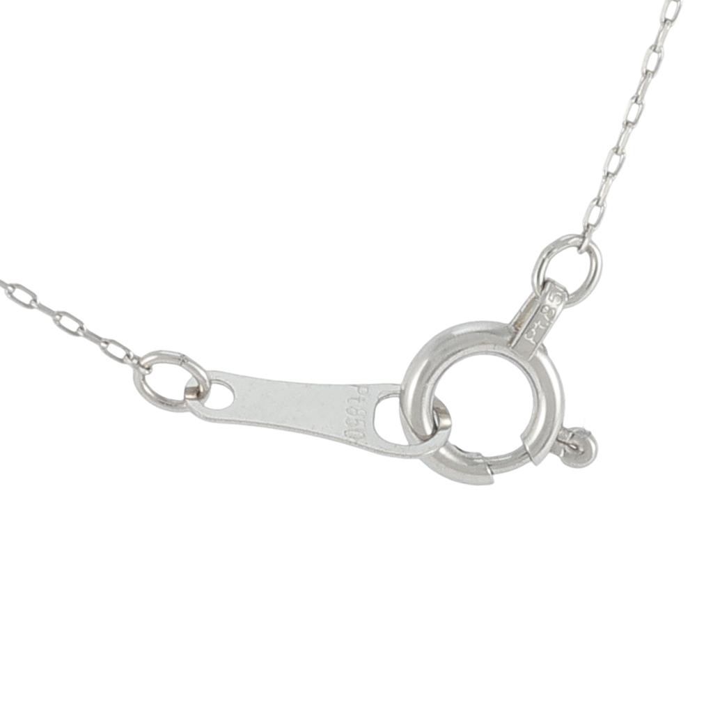 Platinum Diamond Necklace with Birthstone with Exclusive Box [D Collection] (0.1ct Diamond/0.1ct Ruby, July) D80-8812RU