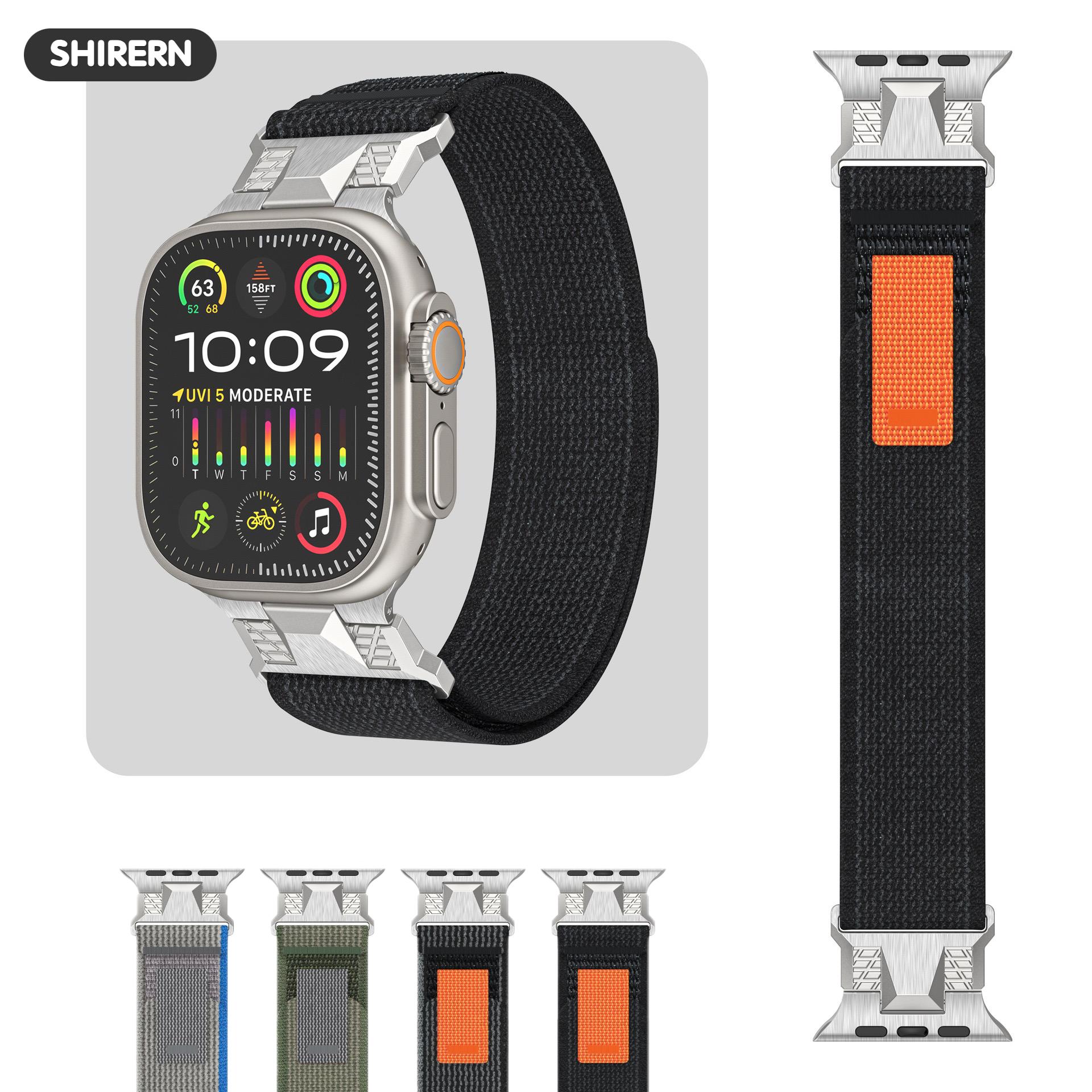 

Нейлоновый ремешок-петля для Apple Watch Ultra 2 серии 9, 8, 7, 49 мм, 45 мм Correa для iwatch ultra 6, 5, 4 Se 3, 42 мм, 44 мм, ремешок для часов, браслет